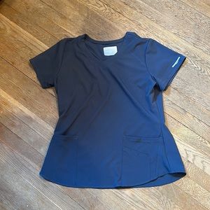 Skechers Large Pewter Gray Scrub Top